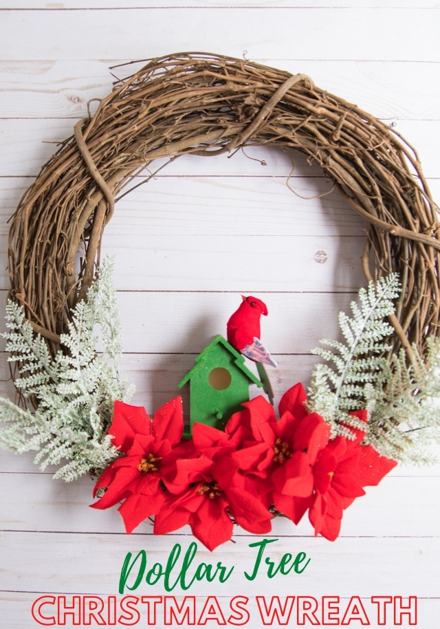 Dollar store Christmas wreath DIY
