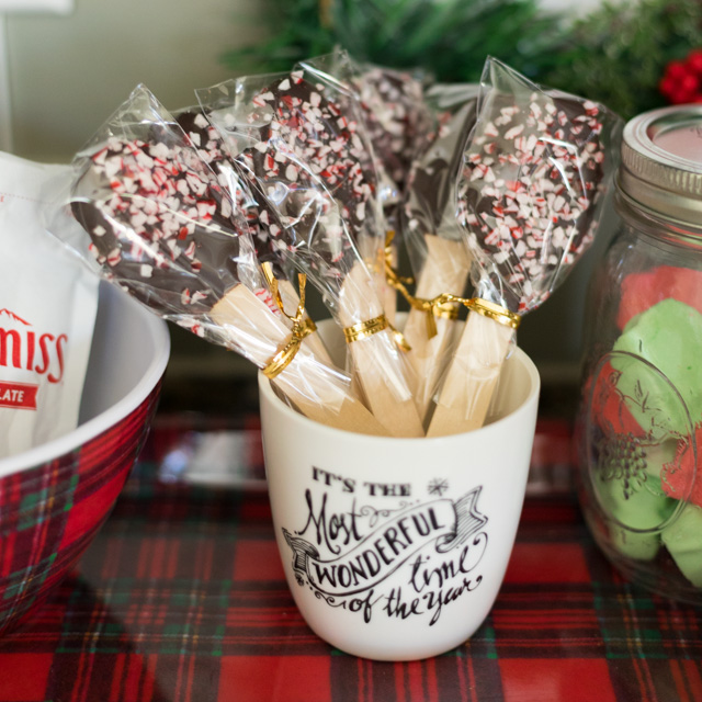 Chocolate wood spoons