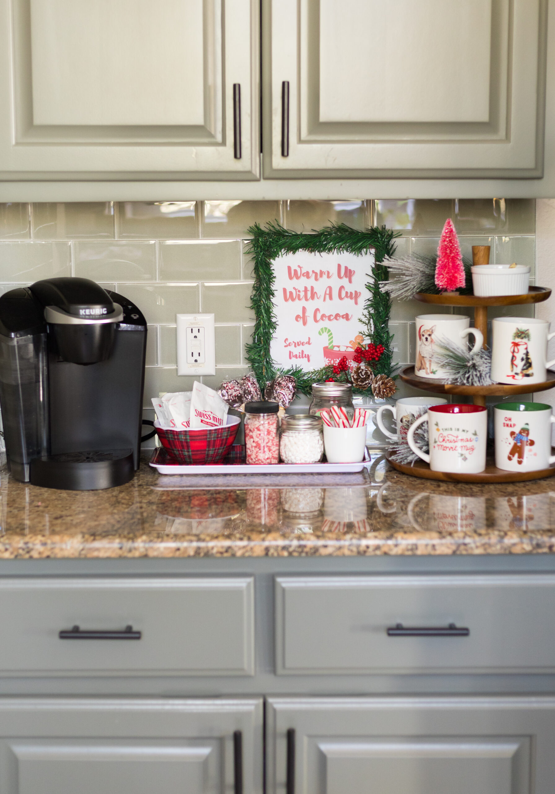 Mini Hot Cocoa Station on Kitchen Counter - Small Gestures Matter