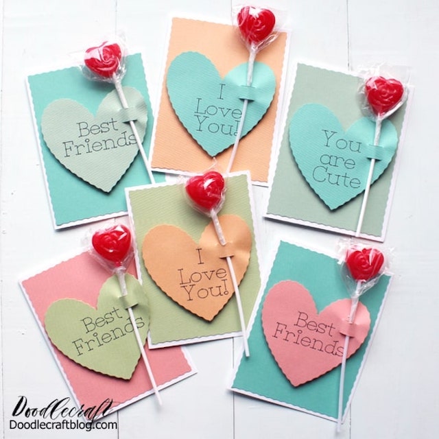 Cricut Valentines wavy Candy Card