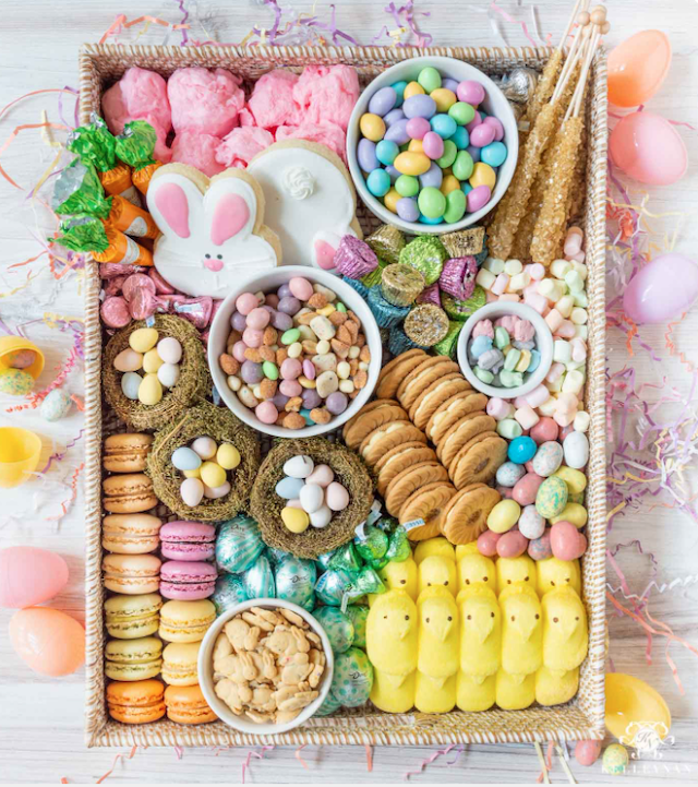 favorite easter candy charcuterie board