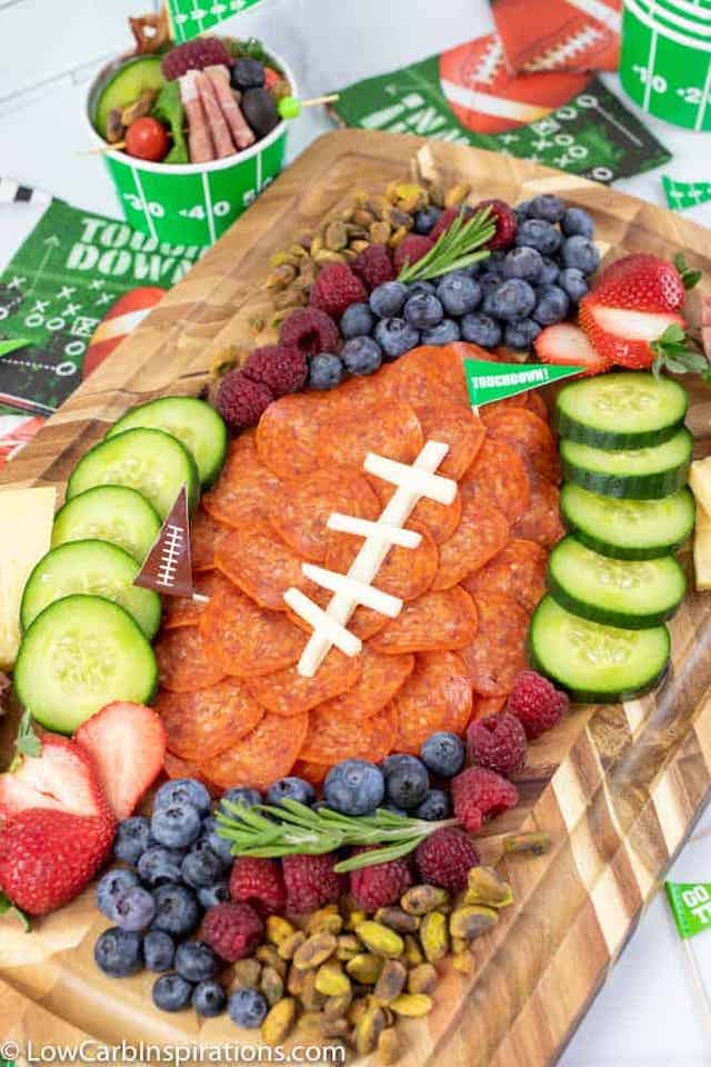Game day Low Carb Charcuterie board 