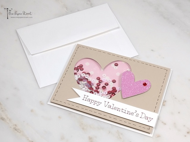 Heart Shaped Valentines Day Shaker Card