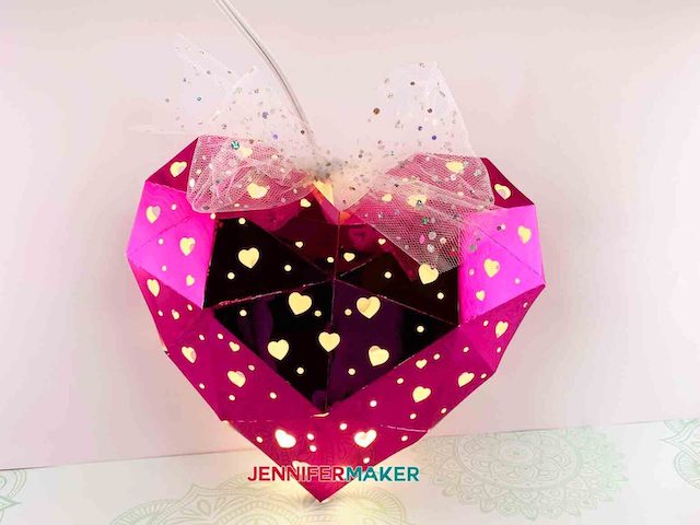 Heart shaped Valentines Paper Lantern