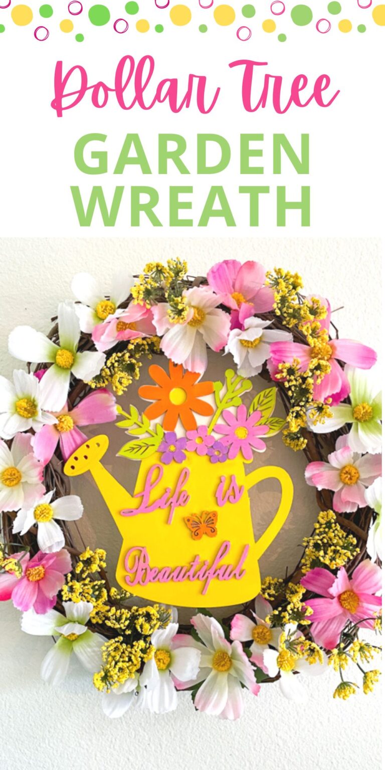 CUTE Gardening Wreath with Dollar Tree Supplies! Design Improvised