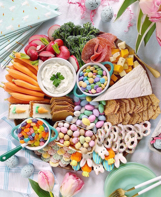 Sweet and Savory Easter Charcuterie Board