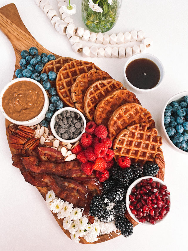 Breakfast Valentine's day charcuterie board