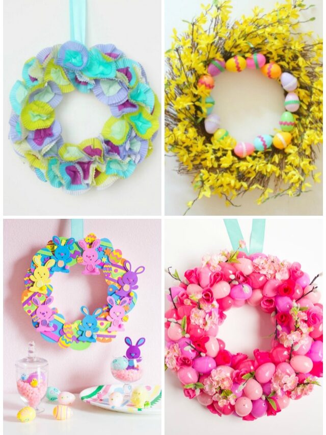 7 Cute & Easy DIY Easter Wreaths - Design Improvised