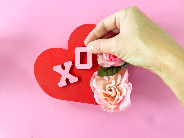 Wood valentine hearts from Target