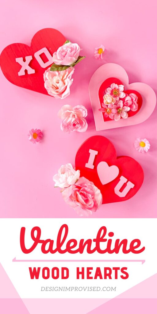 Make these Sweet Wooden Valentine Hearts! - Design Improvised