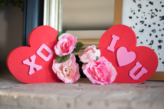 DIY Wooden Heart Valentines Day Art - Liz Marie Blog