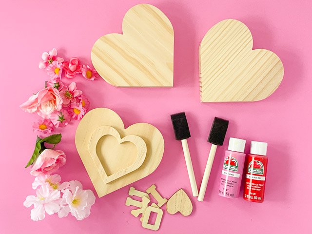 Target wood hearts