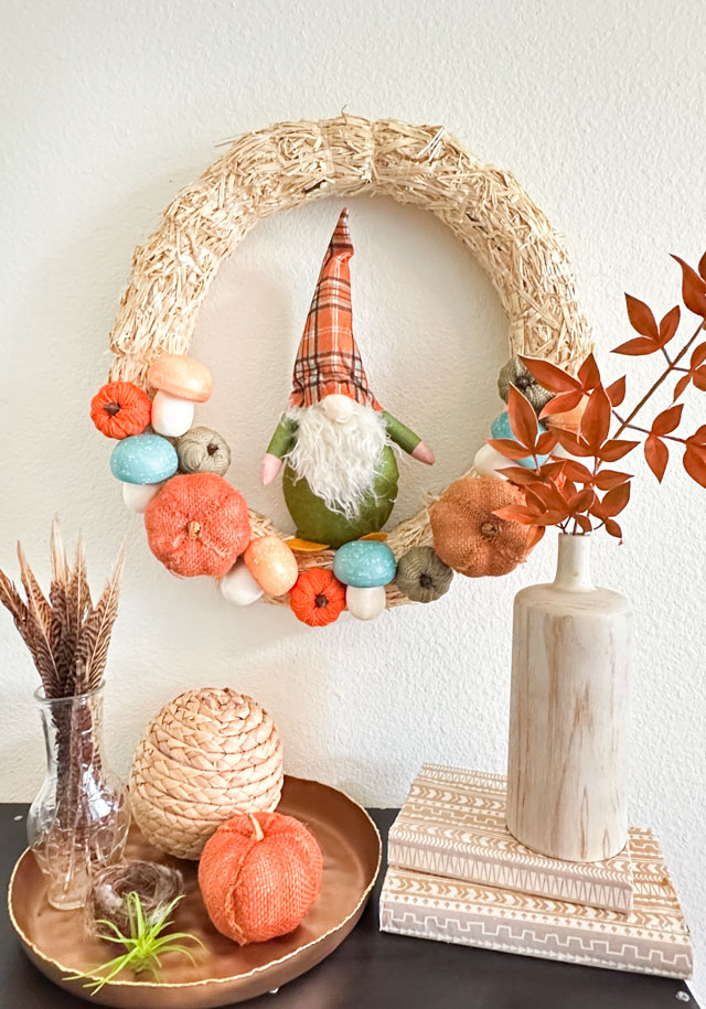 The Cutest DIY Fall Gnome Wreath - Design Improvised