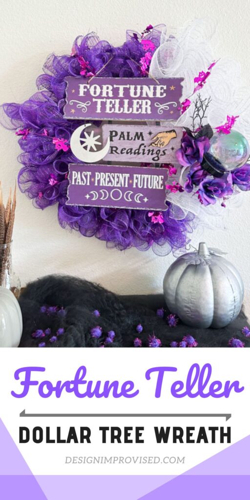 DIY fortune teller crystal ball wreath